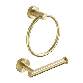 FAIRGIA toilet paper holder in brushed gold wall mount enhances any bathroom look and flow.