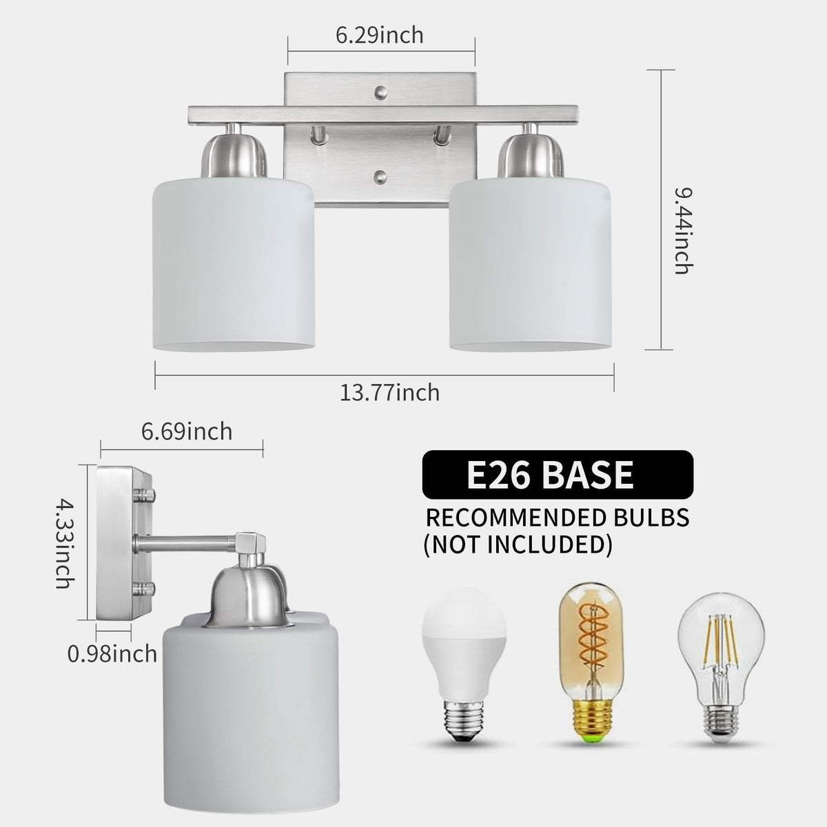 FAISHILAN light with milky white shades softens glare for calm mornings.