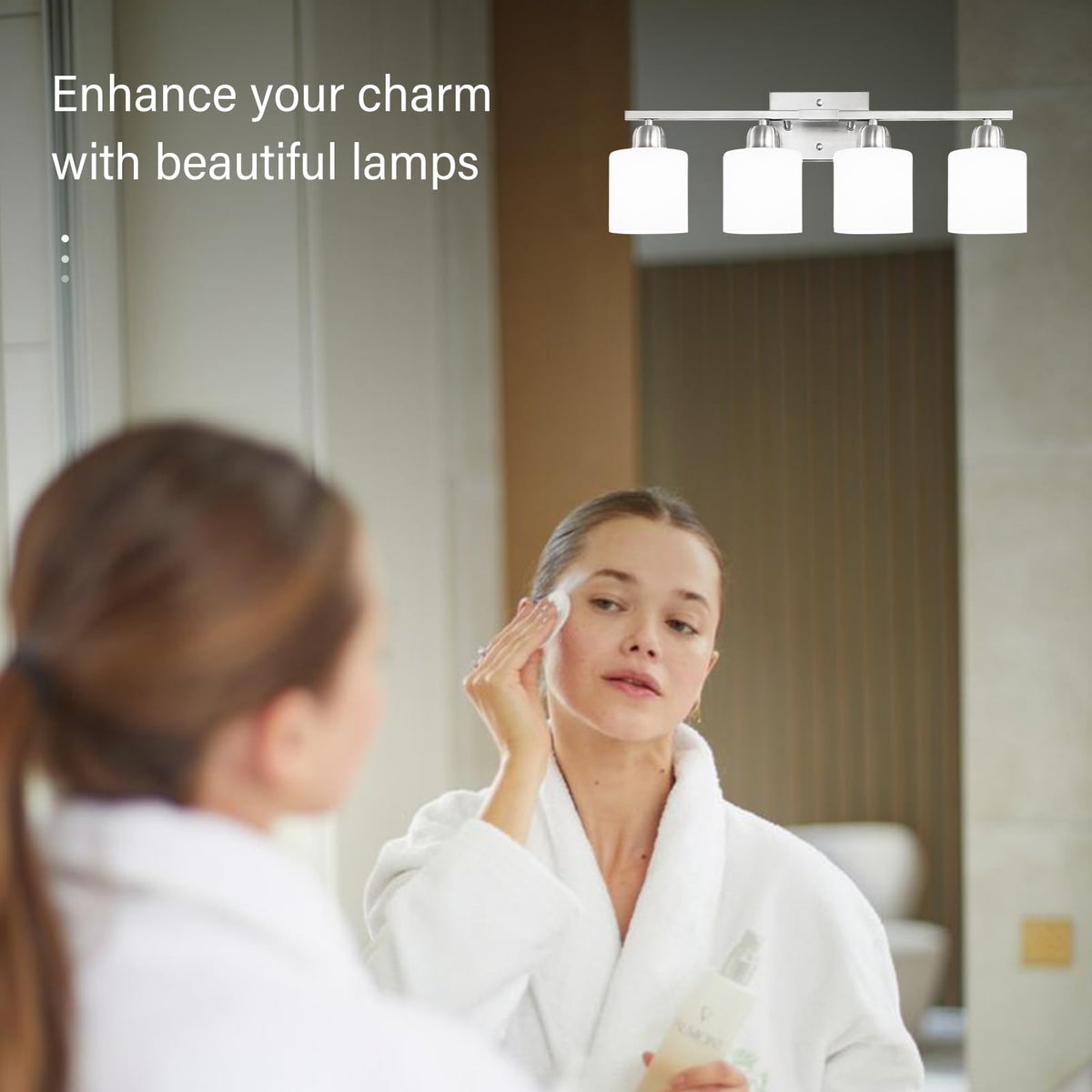 FAISHILAN durable all-metal construction for long-lasting bathroom lighting.