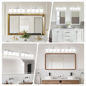 FAISHILAN vanity fixture with upward and downward mounting options for flexible placement.