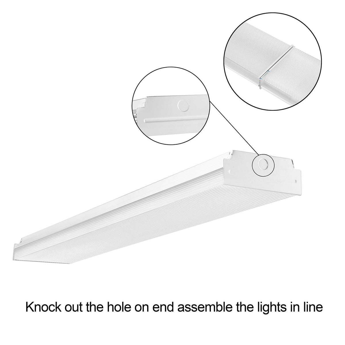 FaithSail 4ft wraparound ceiling light used in an office for neutral white output