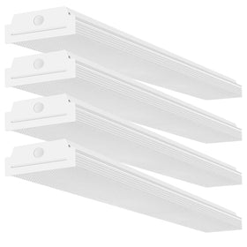 FaithSail 4ft LED wraparound light installed in a garage for bright, efficient illumination