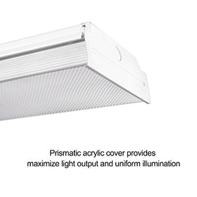 FaithSail 4ft LED wraparound light installed in a workshop for steady task lighting