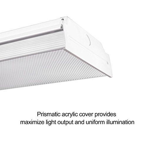 FaithSail 4ft LED wraparound light installed in a workshop for steady task lighting