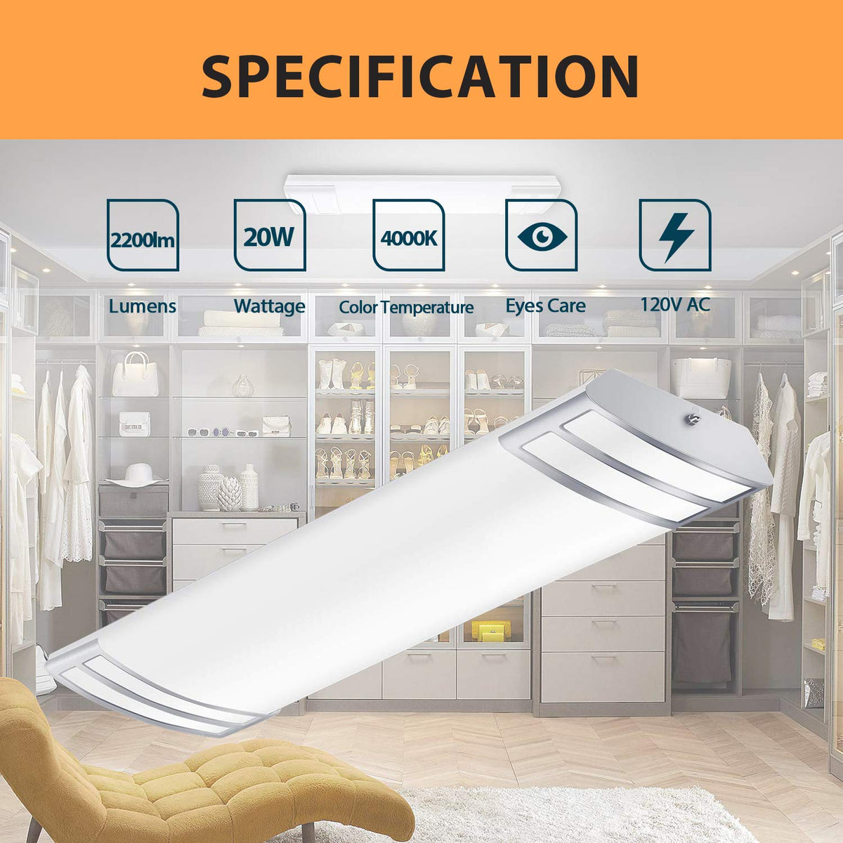 FAITHSAIL neutral white 4000K color temperature creates natural-looking light in rooms.