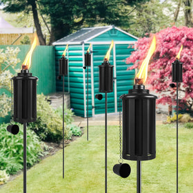 FALBAWR citronella torch decoration for backyard parties and mood lighting.