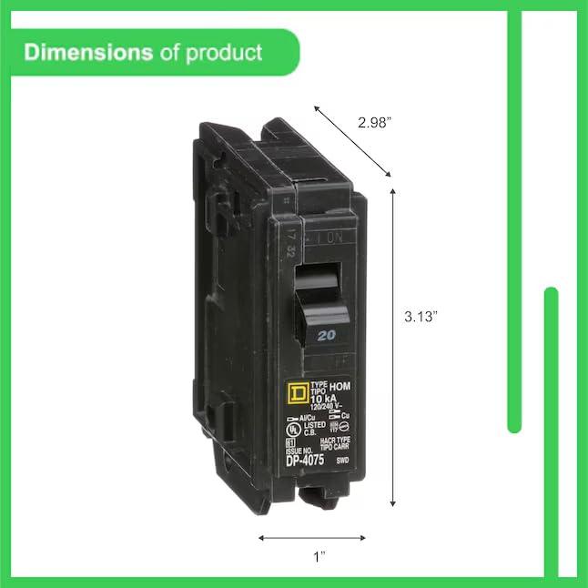 FalconSupply HOM120 breaker installed in panel illustrating plug-on reliability.
