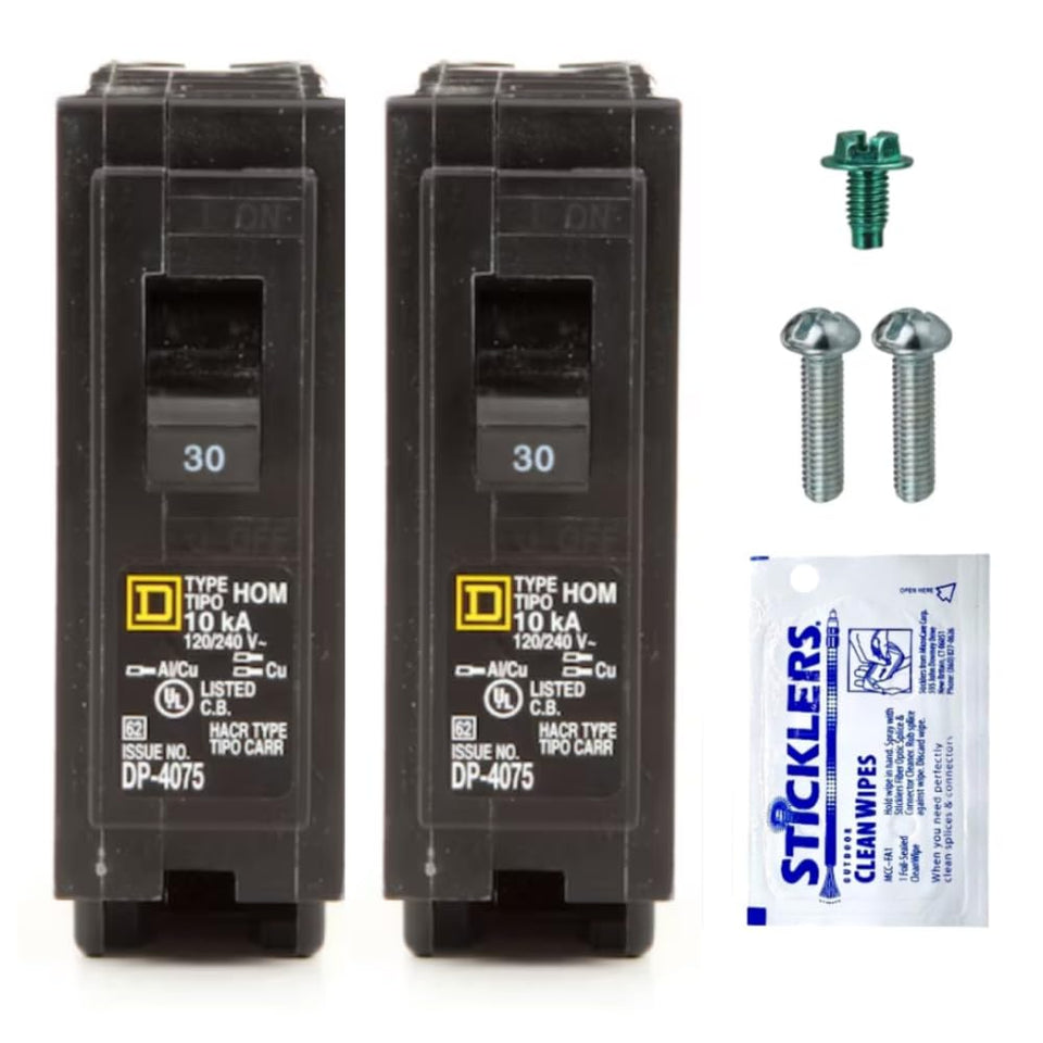 FalconSupply HOM130 30A single-pole breaker front view for 120V protection