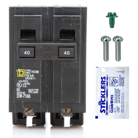 FalconSupply HOM240 breaker front view for reliable 40A 120/240V protection.