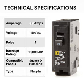 FalconSupply HOM130 side view highlighting compact design for residential load centers