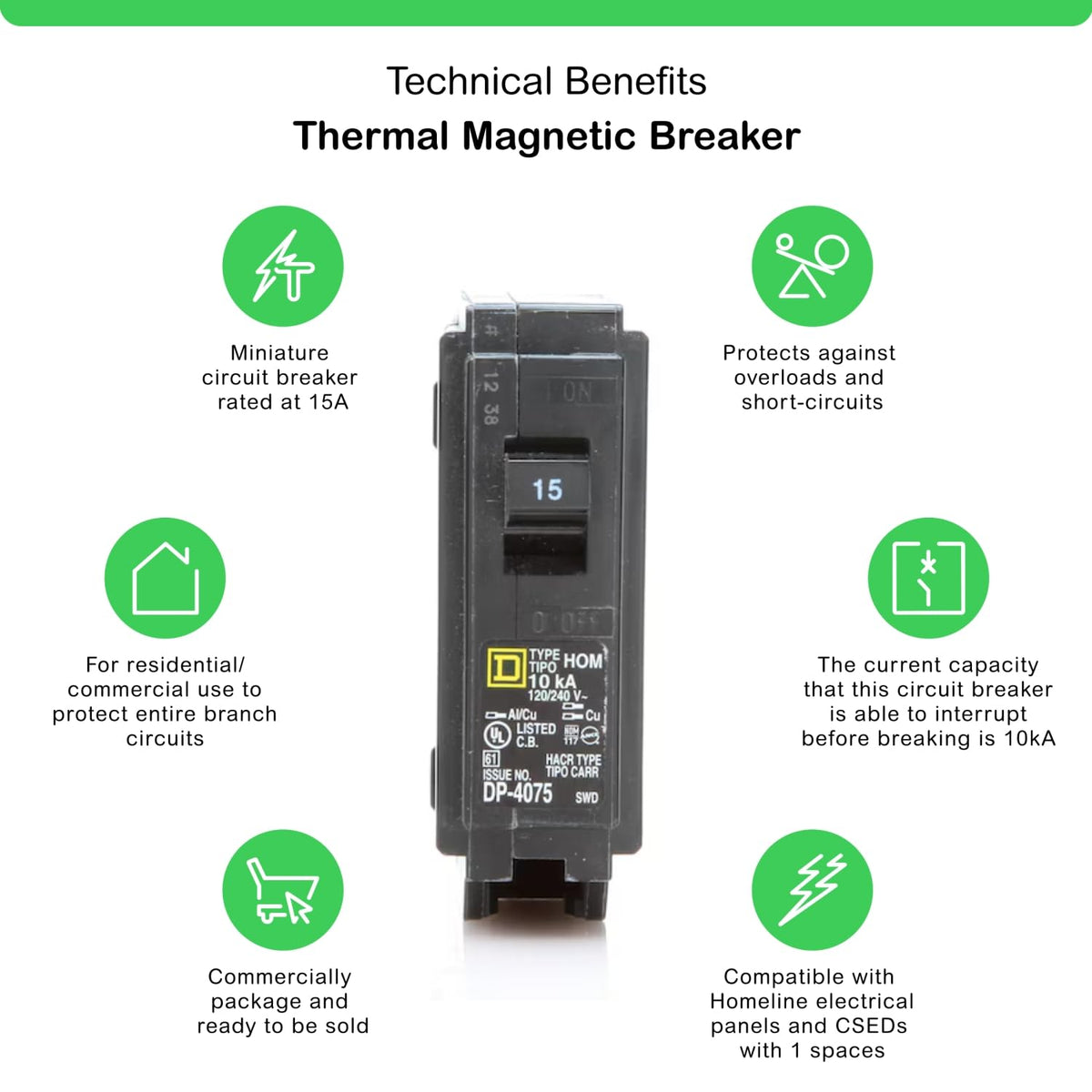 FalconSupply Homeline plug-on close-up showing secure panel connection