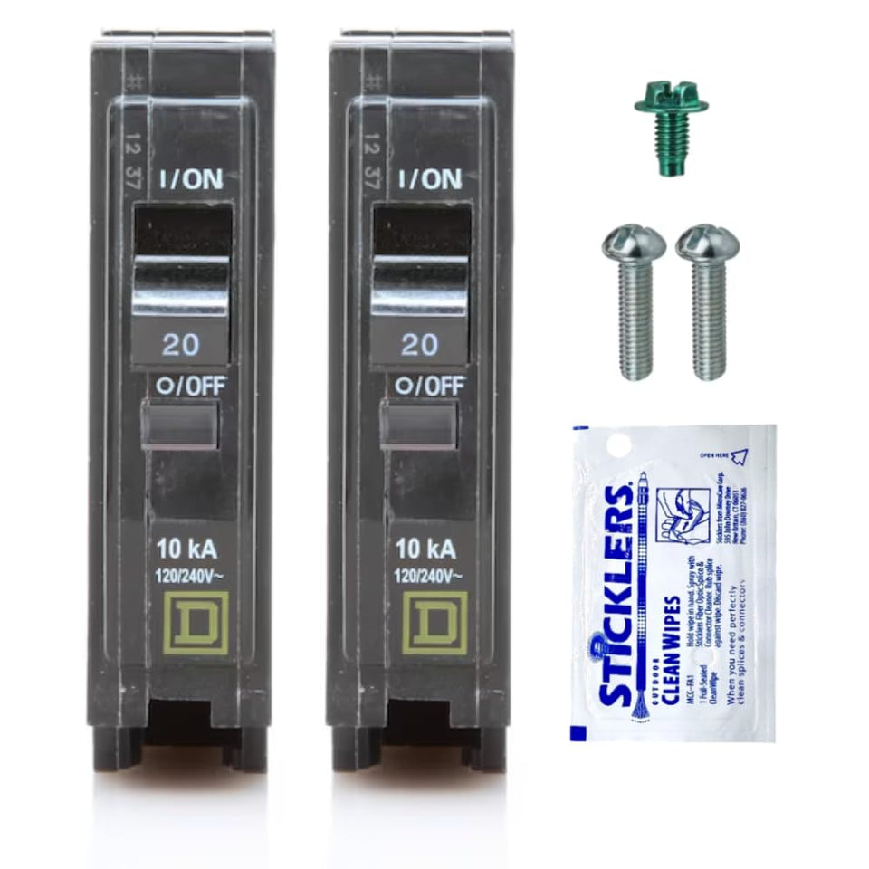 FalconSupply QO120 2-pack box ready for installation.