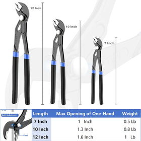 Falichchch groove joint pliers 10-inch for versatile plumbing and fastener work.