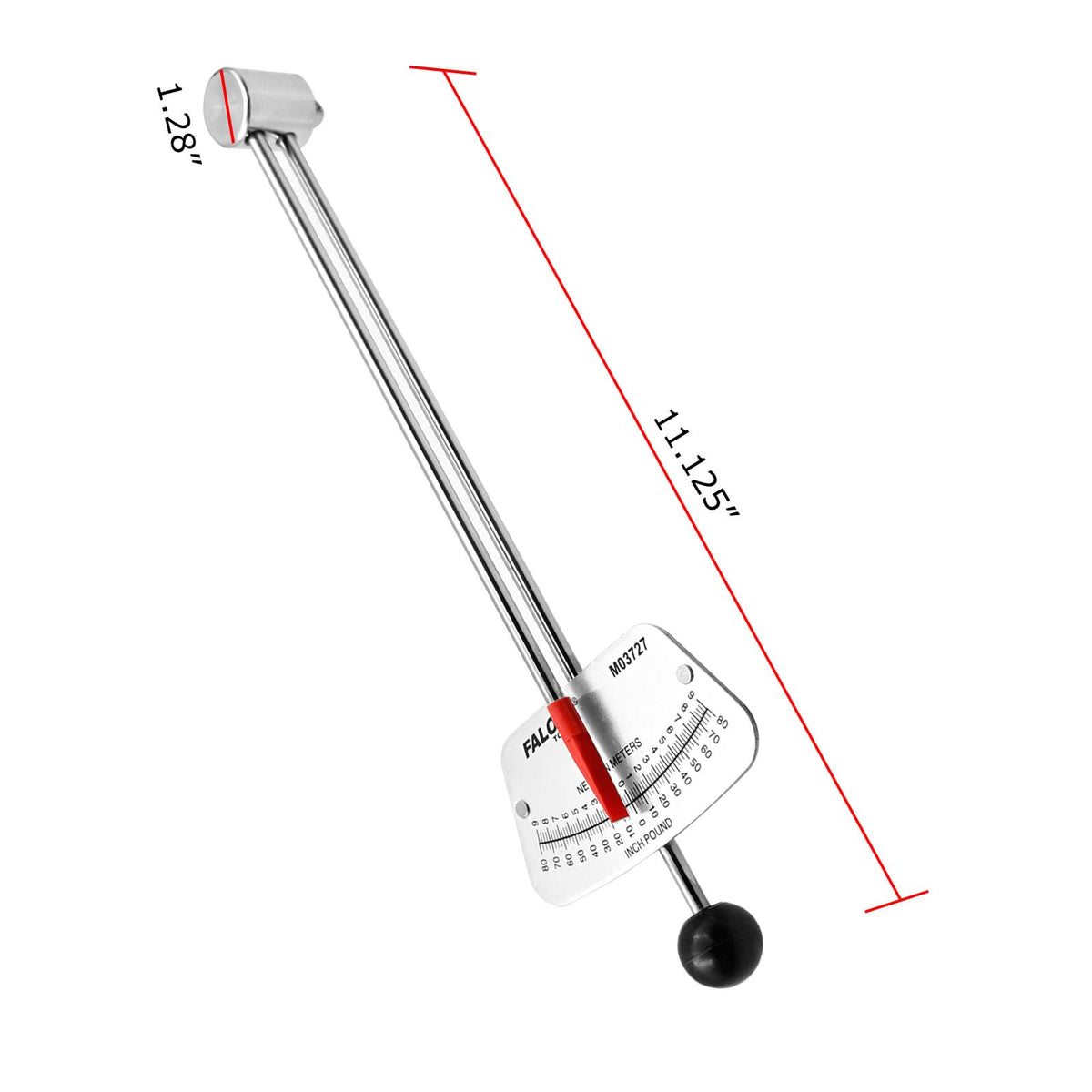 Falosi beam torque wrench sae and metric scale simplifies tightening