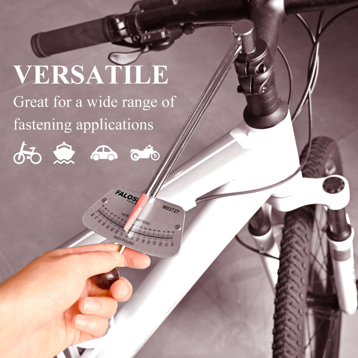 Falosi beam torque wrench textured handle provides better grip