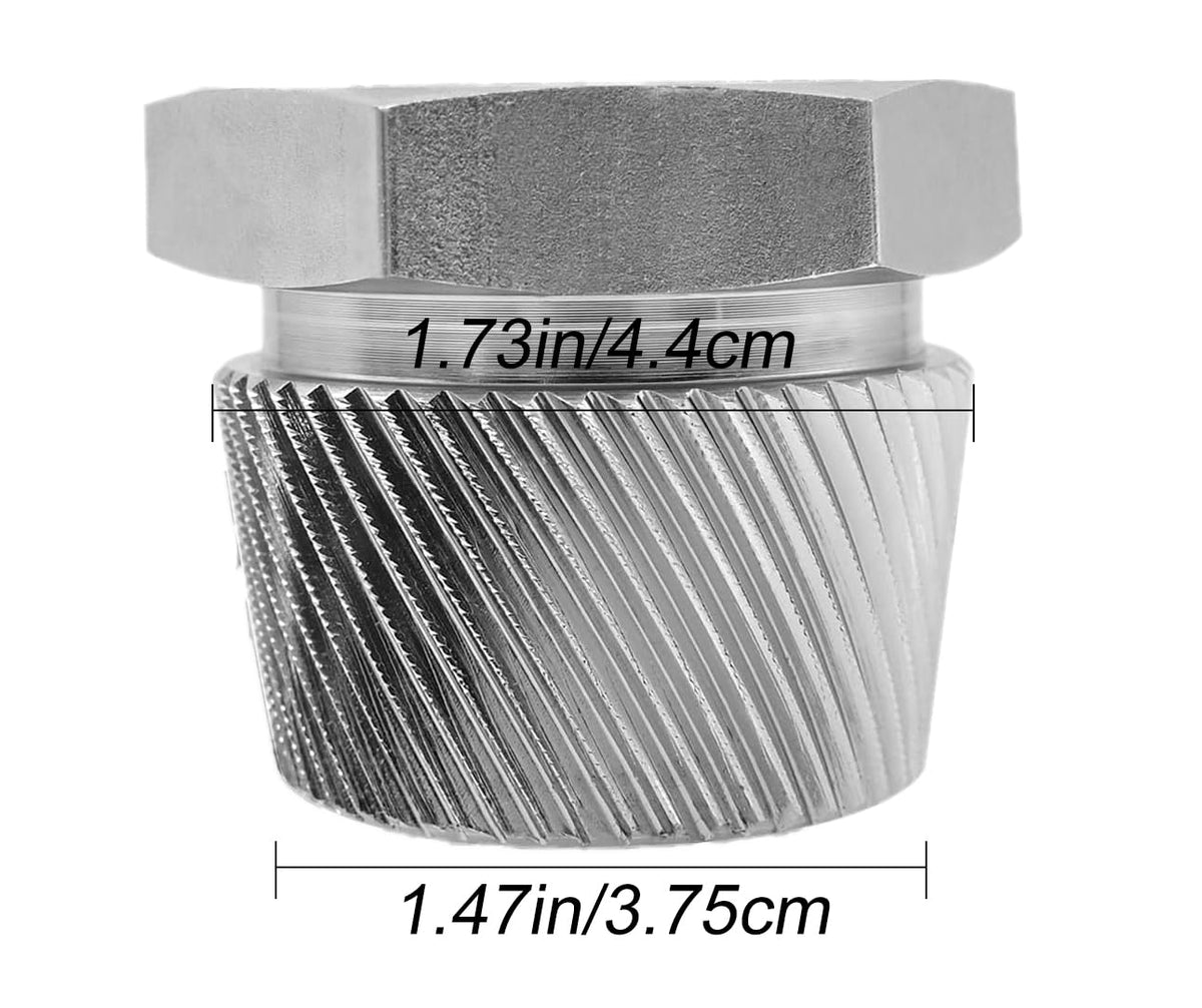 Falosi half-inch ratchet drive with extension provides leverage during removal.