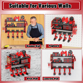 FaloStwer three-tier design organizes drills, batteries, and accessories clearly.