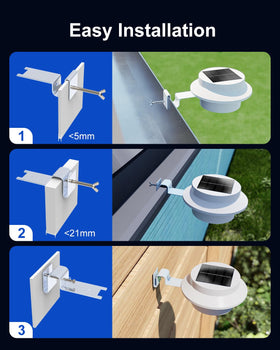 FALOVE solar gutter light clip installation enables quick mounting.