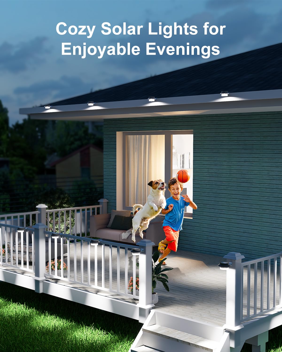 FALOVE patio light requires no drilling for fast, clean outdoor setup.