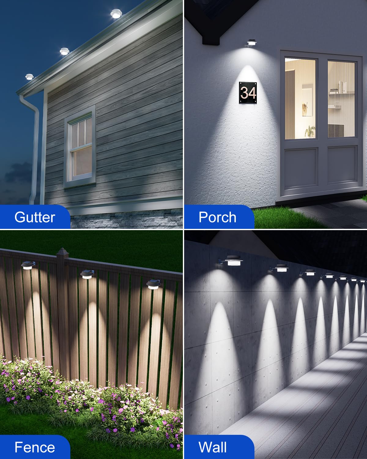 FALOVE wall light with dusk-dawn sensor provides automatic exterior illumination.