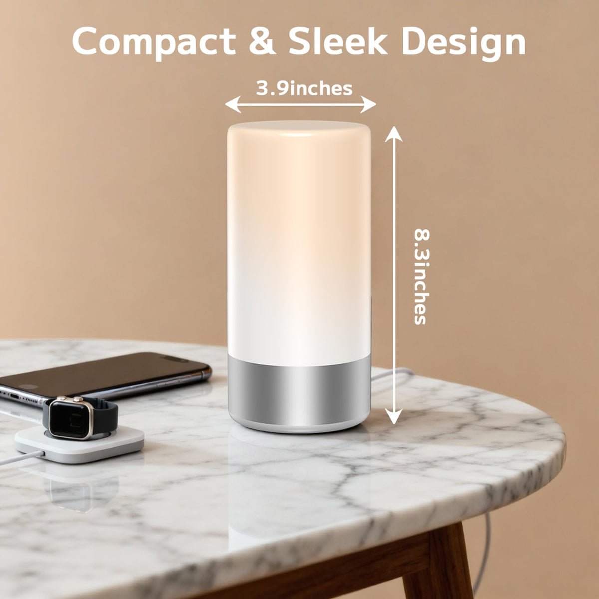 Famigreta table lamp offers three brightness levels for any task.