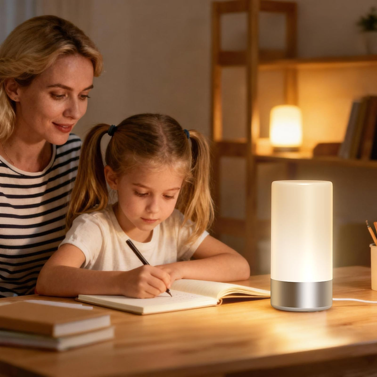 Famigreta table lamp versatile decor for bedroom, nursery, or desk.