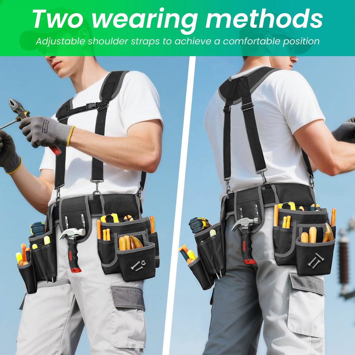 FamilyKit detachable suspenders with quick-release buckle for easy setup