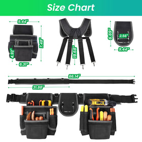 FamilyKit magnetic tool pouches securely hold nails and screws on the job