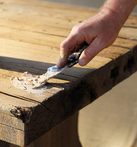 FamoWood filler accepts stains and paints like real wood