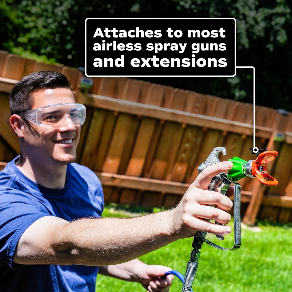 Fan Pivot cleanup-friendly design keeps the gun ready for next task.