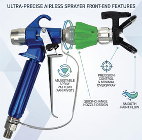 Fan Pivot magnetic detent system rotates the spray fan for precise 90-degree changes.