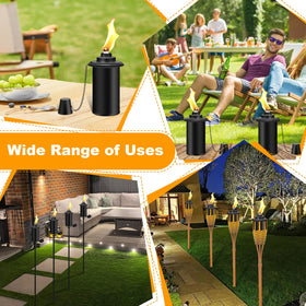 FAN-Torches refilling reminder highlights safe handling and wick soaking for best results.