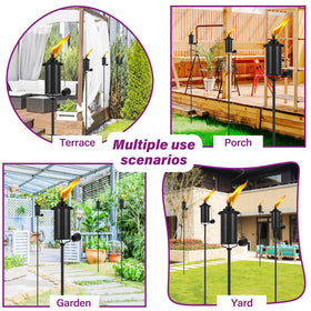 FAN-Torches easy-assembly pole design allows quick setup.