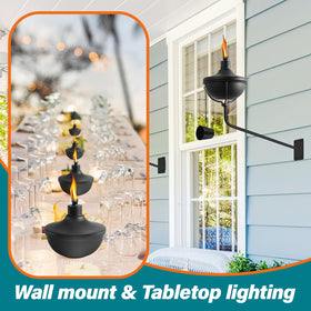 Fan-Torches easy assembly wall mount enables fast wall or table placement.