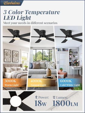 Fanbulous 3CCT LED lighting enables warm to cool tones for any task.