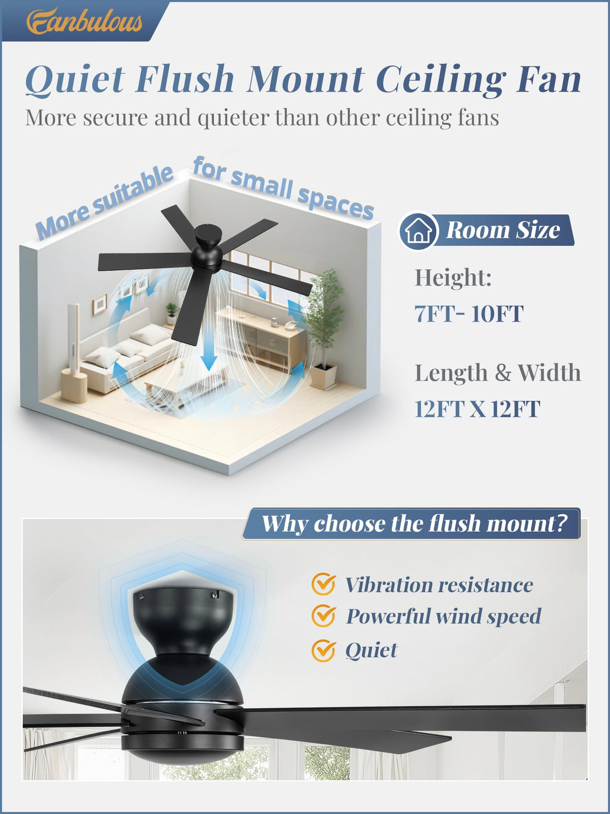 Fanbulous quiet DC motor delivers smooth airflow with low noise