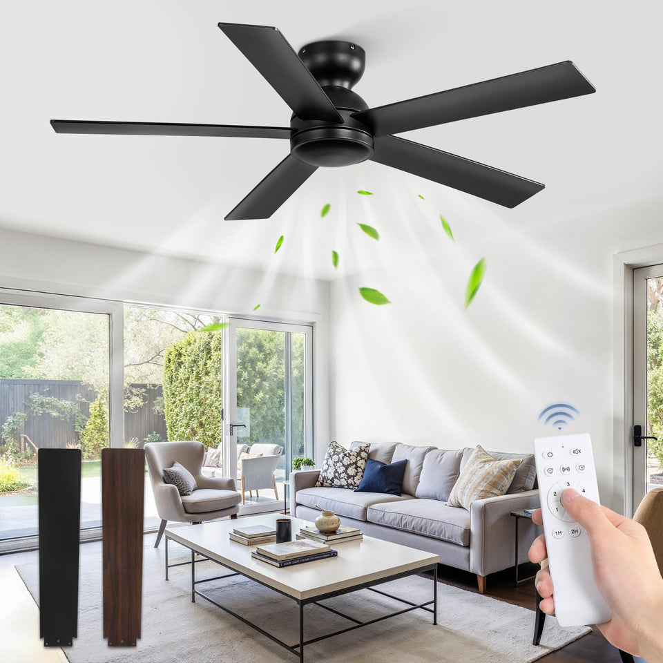 Fanbulous 48in flush-mount ceiling fan with remote for easy cooling