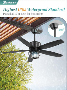 Fanbulous 5-blade design promotes balanced airflow for gazebo comfort.