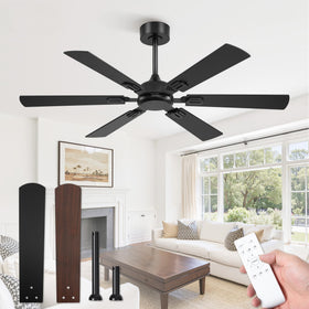 Fanbulous 52-inch no-light ceiling fan with remote for quiet airflow.