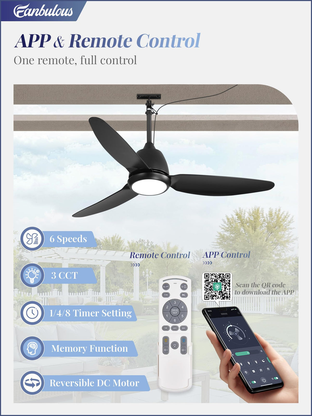 Fanbulous quiet 6-speed DC motor delivers flexible cooling with minimal noise.