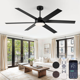 Fanbulous 60-inch ceiling fan with lights for cooling and ambient lighting in the living room