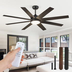 Fanbulous 60in ceiling fan with light and remote for bright, balanced airflow.