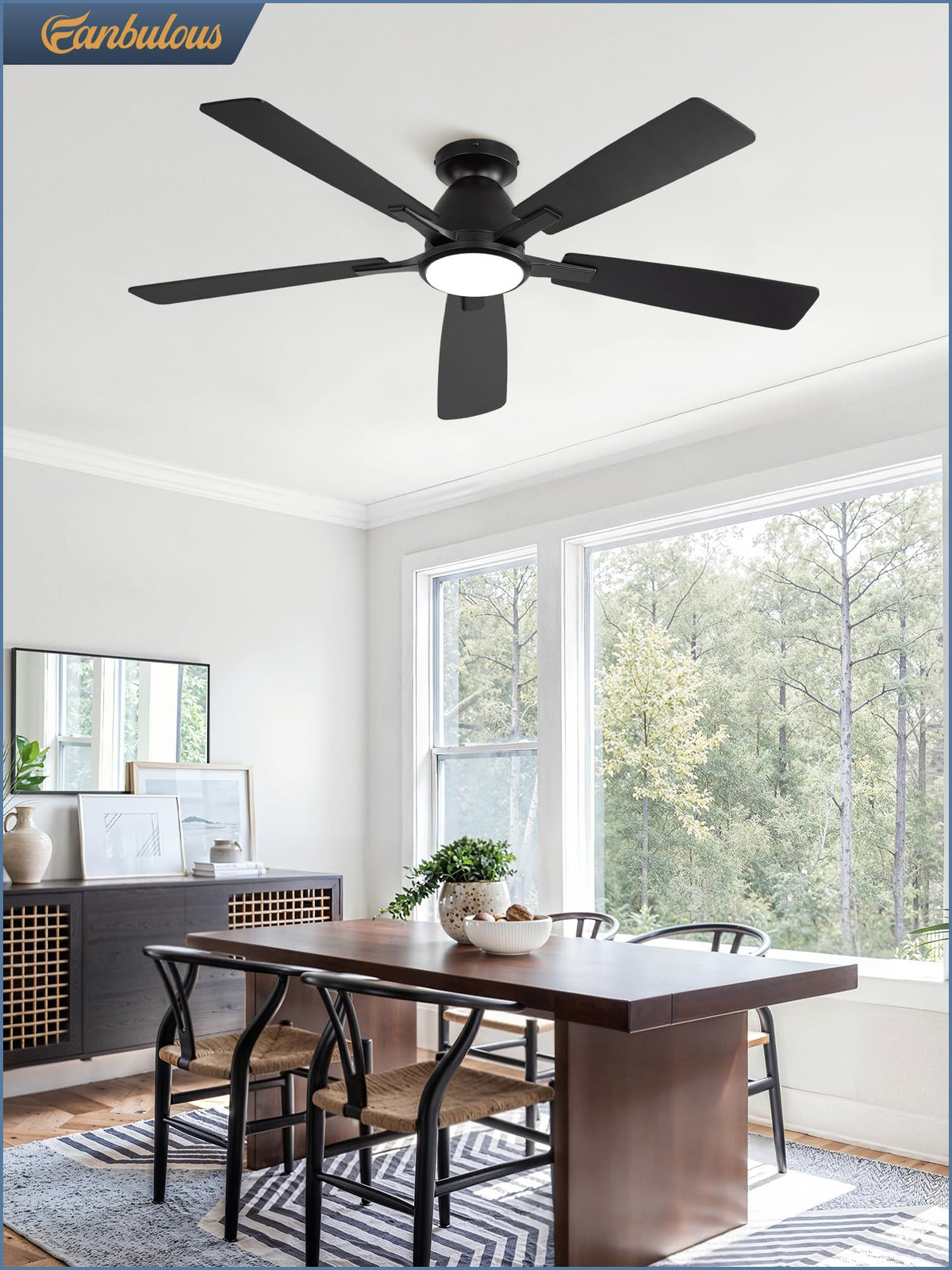 Fanbulous black finish suits bedrooms and living rooms with durable style.