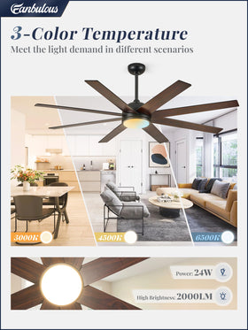 Fanbulous black and wood dual blades provide stylish contrast for modern spaces.