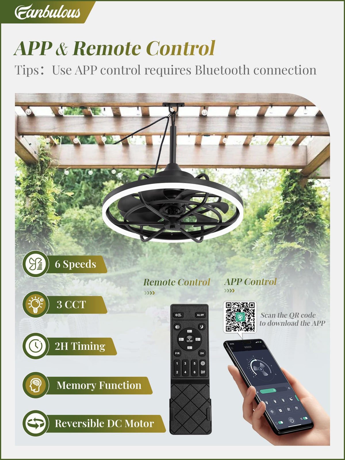 Fanbulous hanging-hook design showing versatile outdoor mounting.