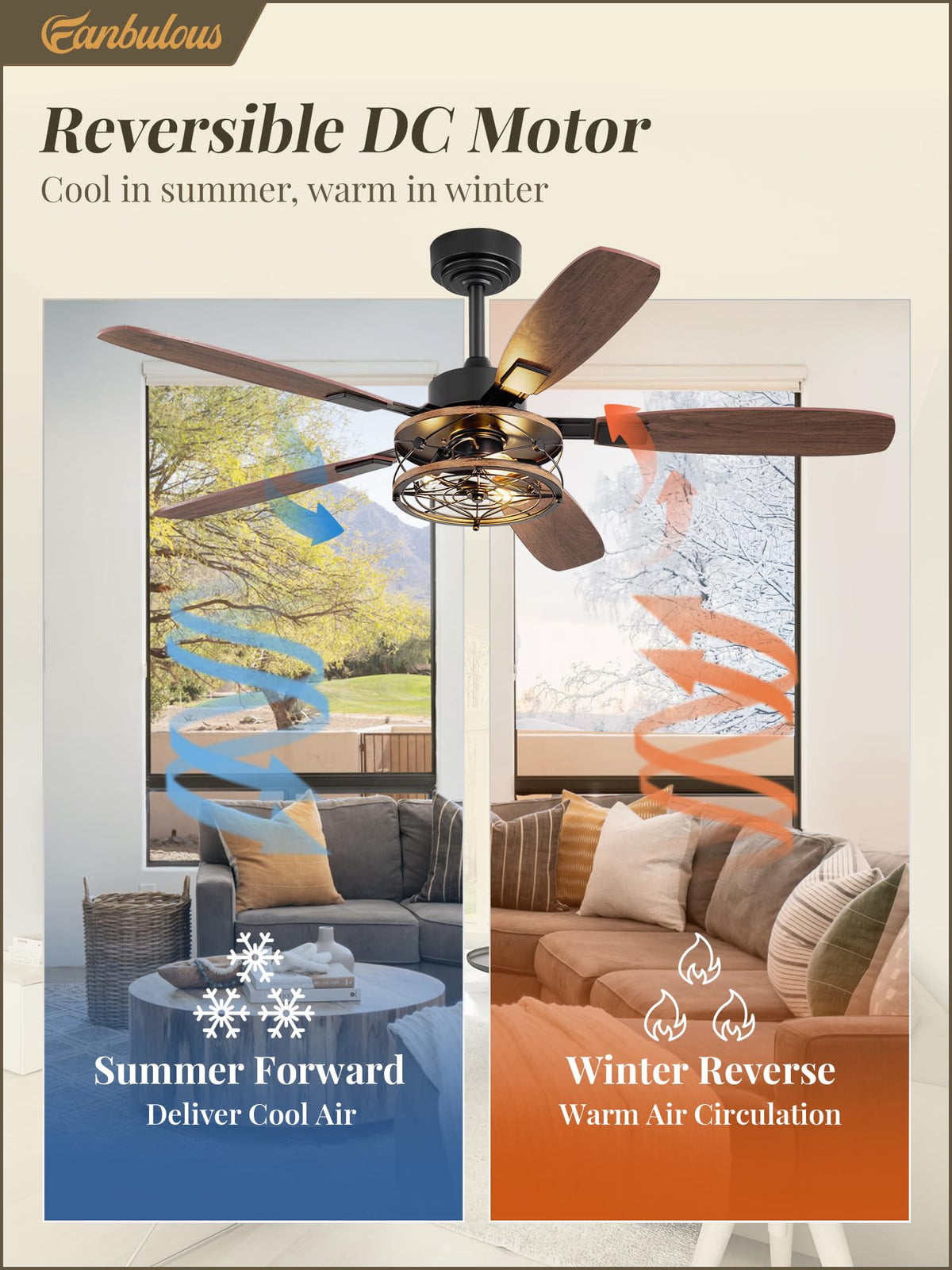 Fanbulous included 4in and 8in downrods for varied ceiling heights.