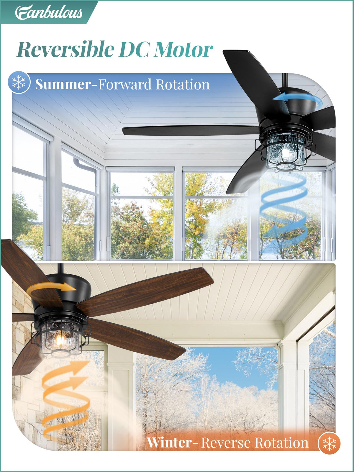 Fanbulous remote-controlled gazebo fan with 6 speeds and downrod options.