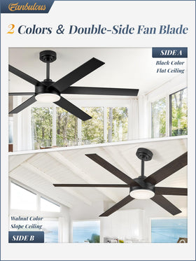 Fanbulous indoor outdoor ceiling fan suitable for patios and living spaces