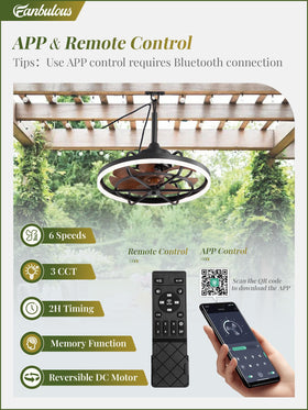 Fanbulous outdoor ceiling fan with IP65 weatherproof design