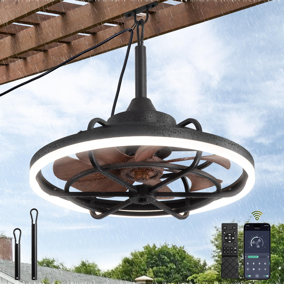 Fanbulous patio ceiling fan with light and remote for outdoor comfort